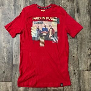 Kryptic Paid In Full Cotton Graphic T Shirt Men's Size L Print Movies Red